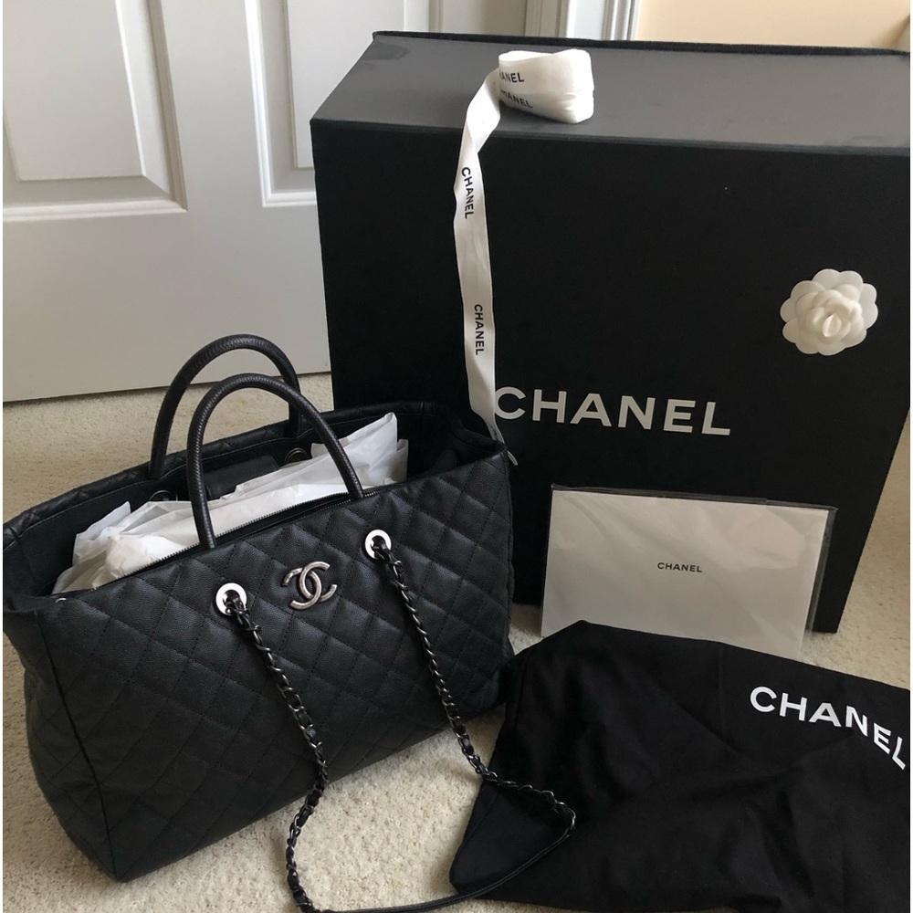 Chanel large shopping tote